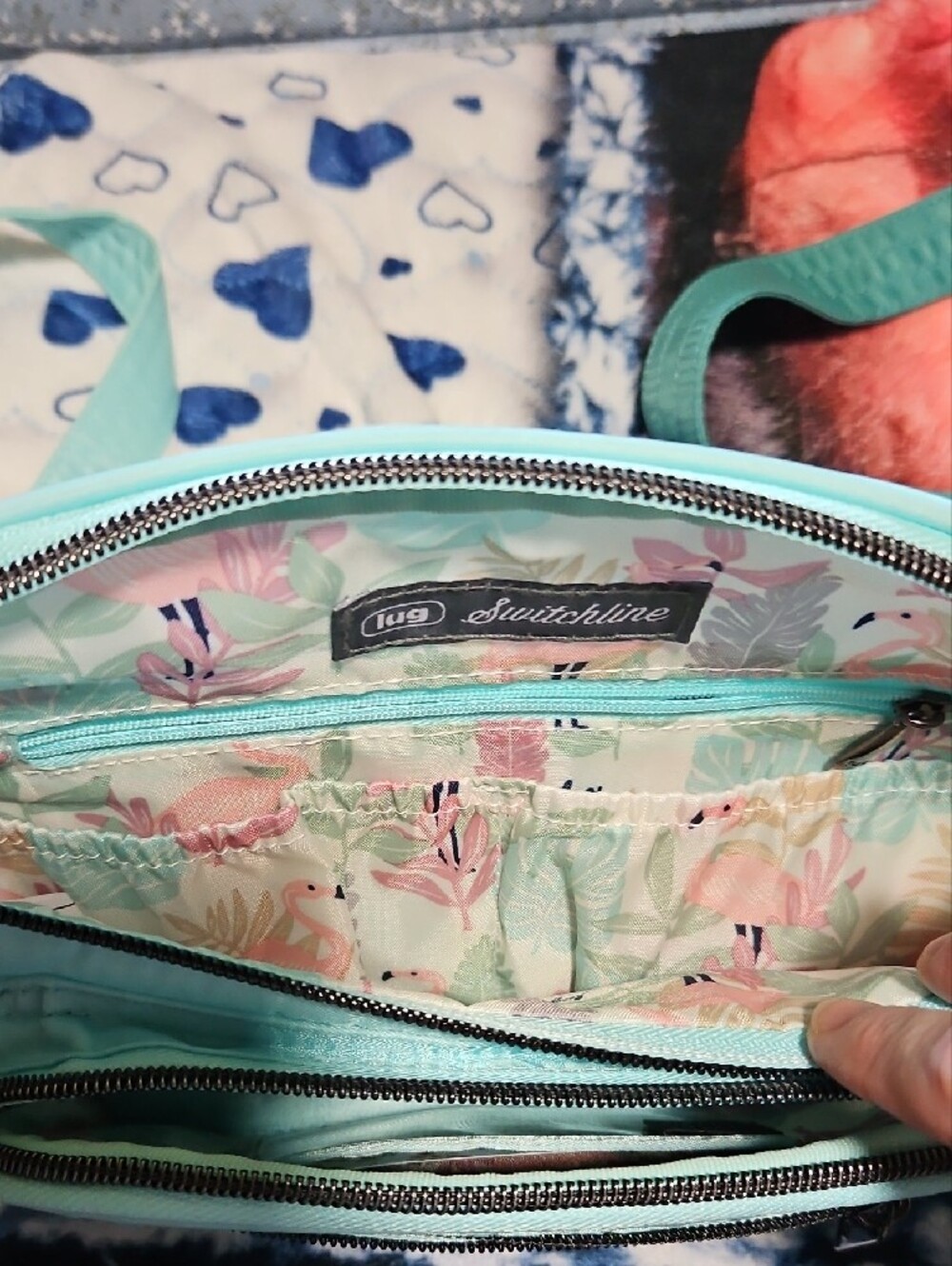 lug Mint Quilted Crossbody Bag - Picture 4 of 4